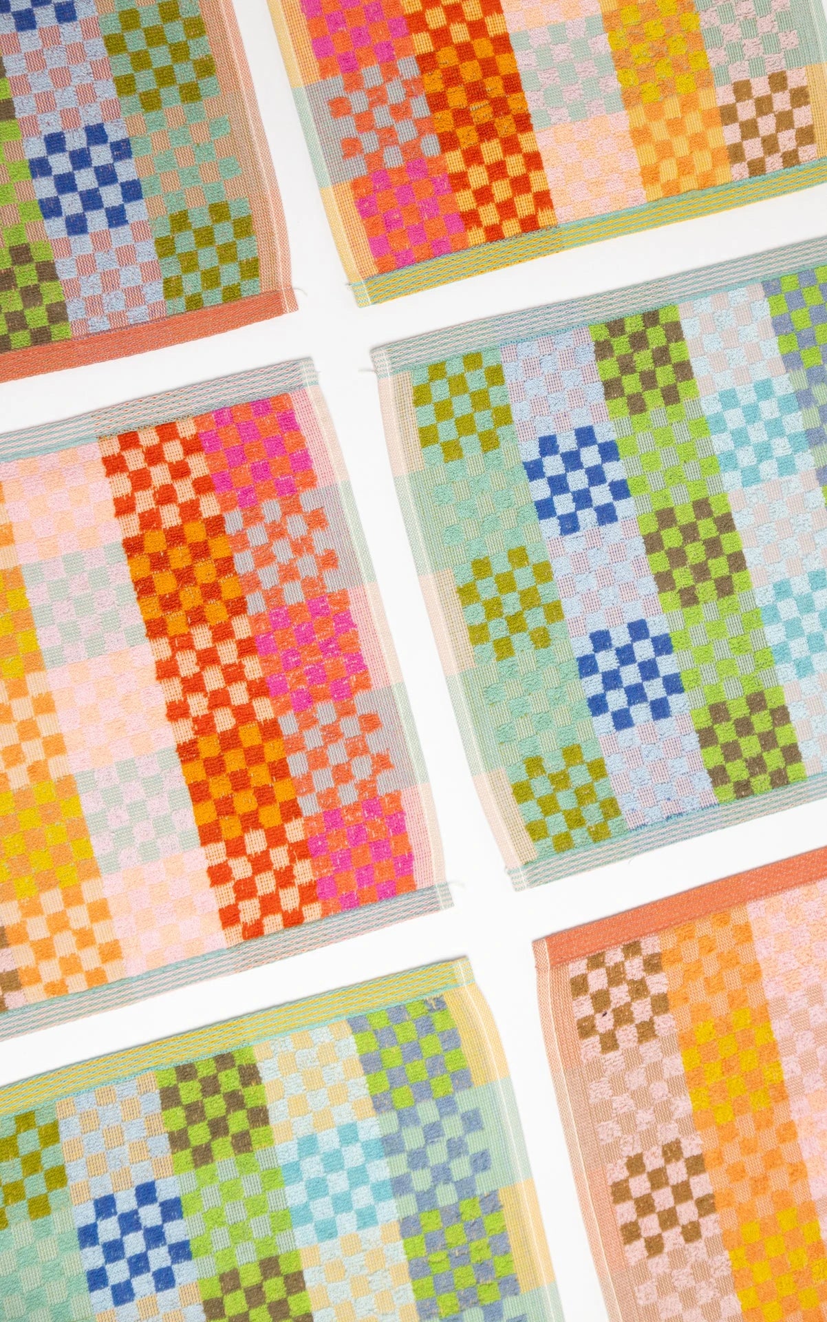 2er Pack- saugfähige Baumwoll- Handtücher #84 Checkered Check, 30x30cm - Image 4