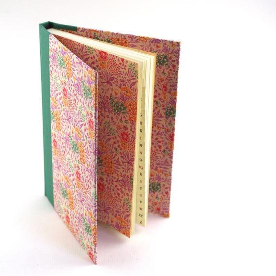 Adressbuch A6 Sommerblumen rosa grün - Image 2