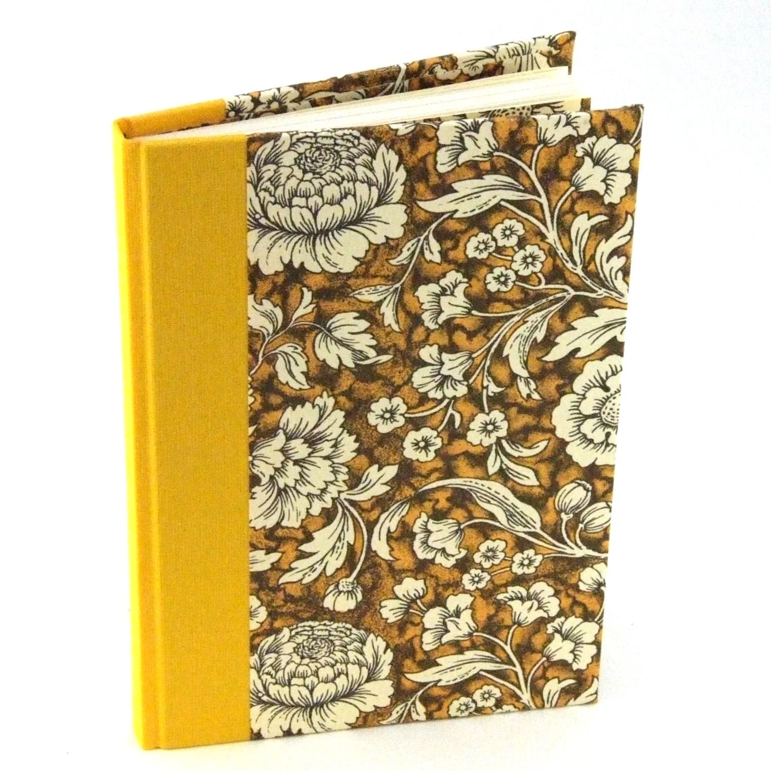 Adressbuch DIN A6 Renaissance Blumen braun gelb - Image 2