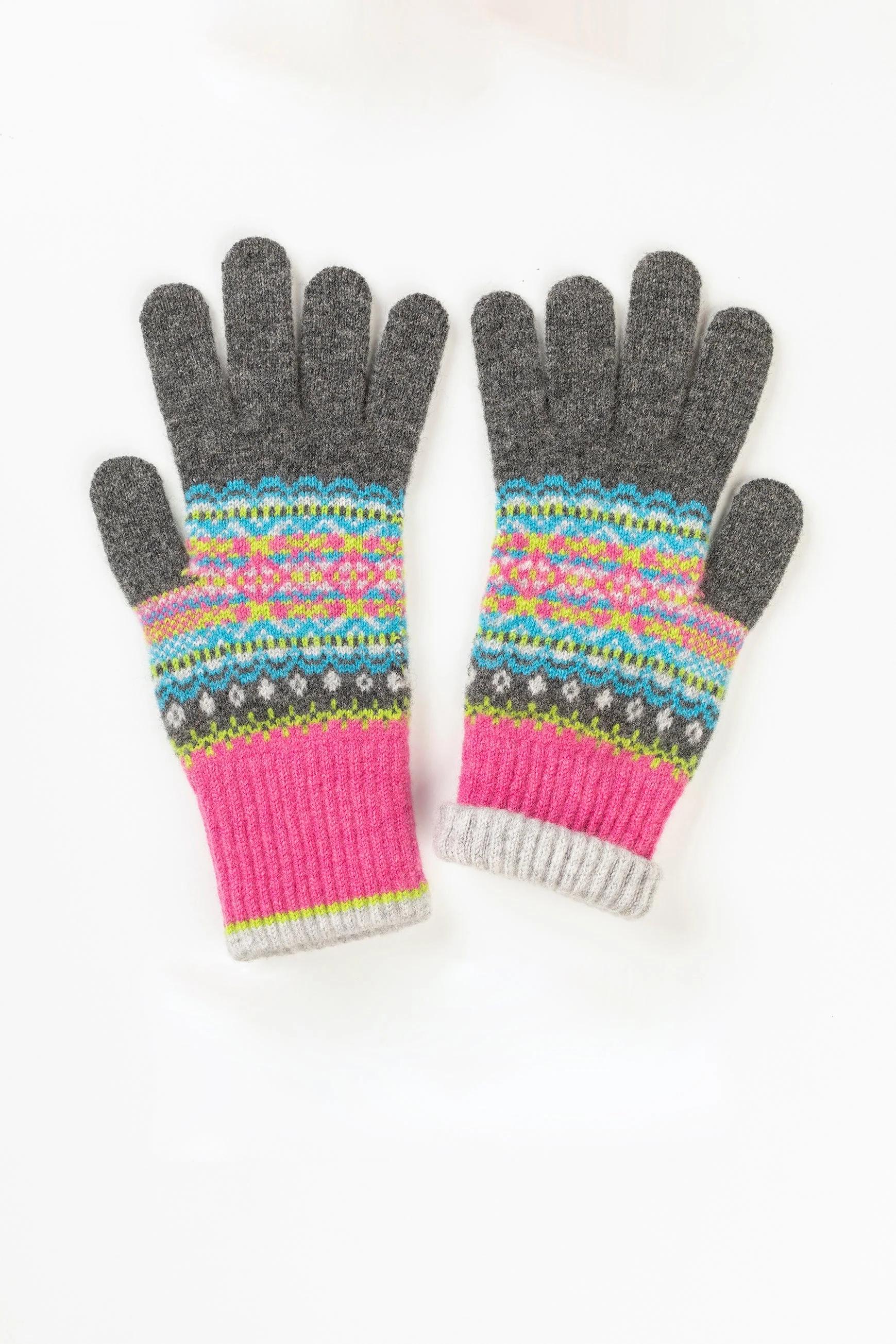 Fingerhandschuhe | pink grau | Alloa Gloves Festival