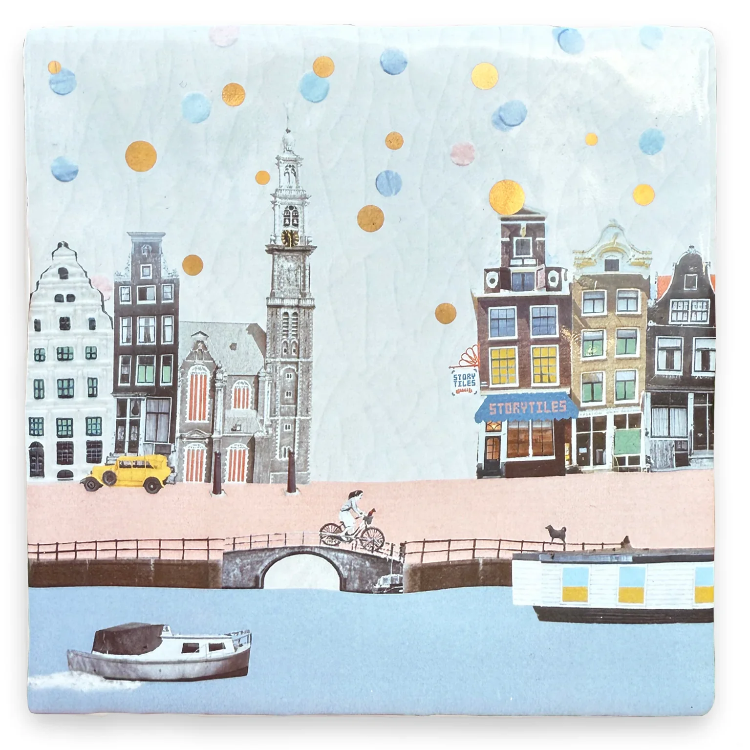 Amsterdam is celebrating mit Gold - StoryTiles - 10x10cm