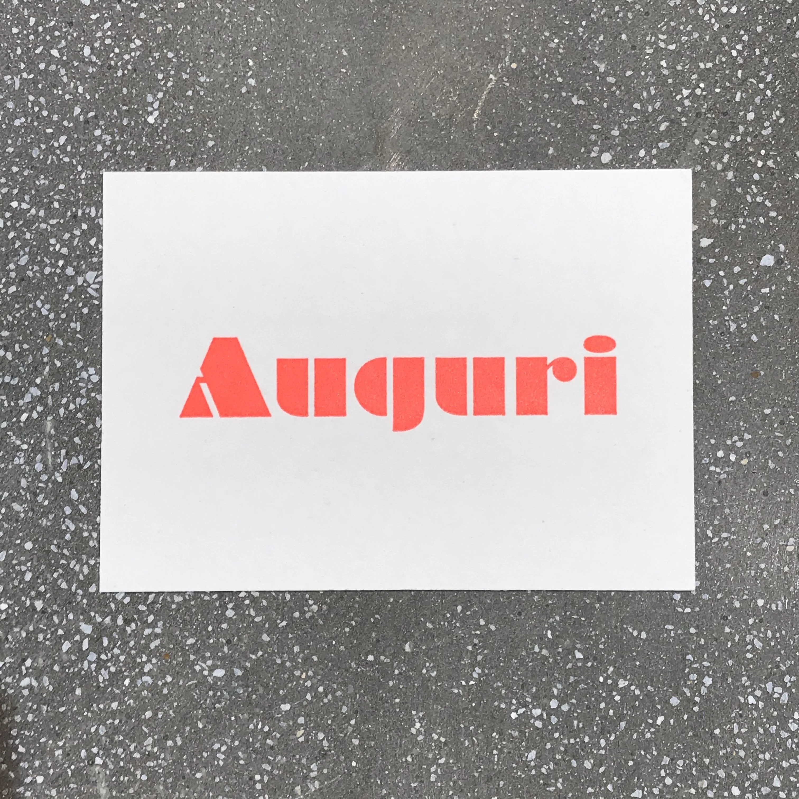 Auguri! Letterpress Glückwunschkarte