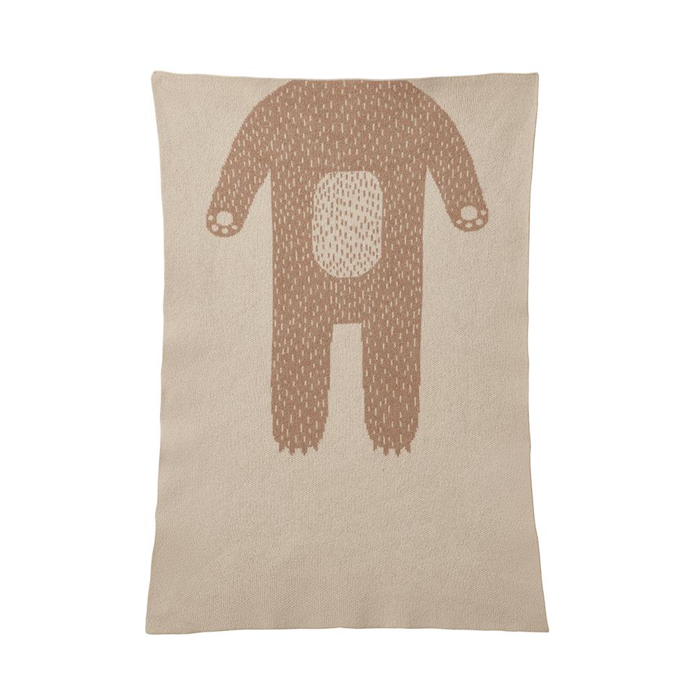 Babydecke aus Baumwolle brauner BĂ€r