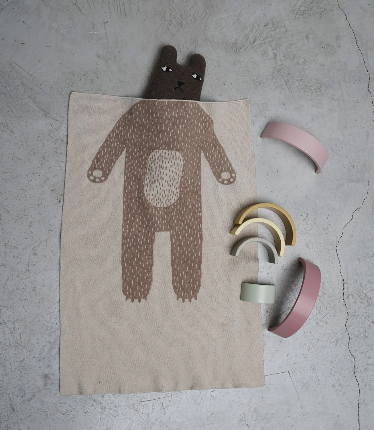 Babydecke aus Baumwolle brauner BĂ€r - Image 2