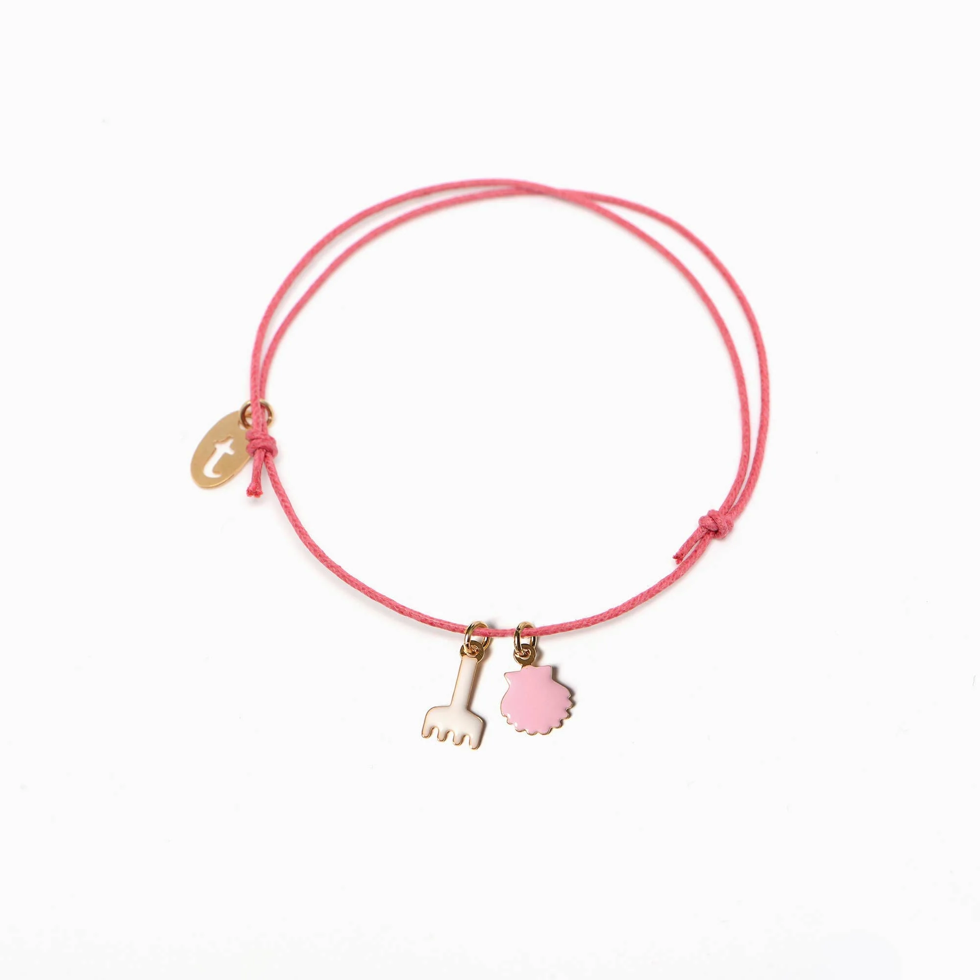 Armband Beach Club mit Muschel und Sandschaufel