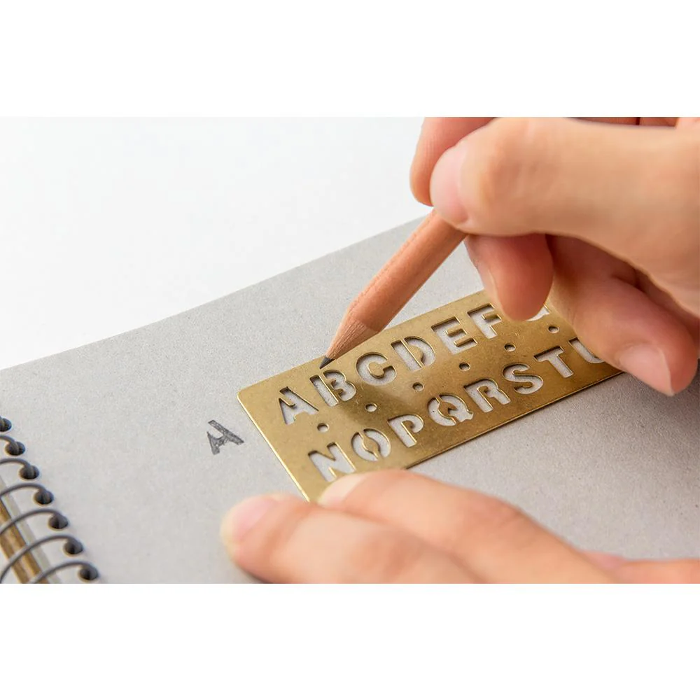 Brass Bookmark Template Alphabet - Image 3