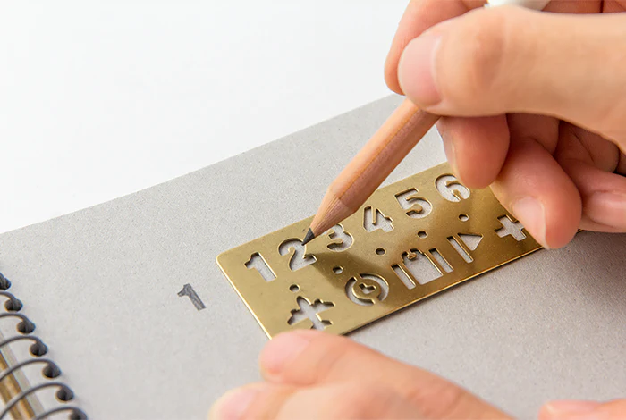Brass Bookmark Template Numbers - Image 3