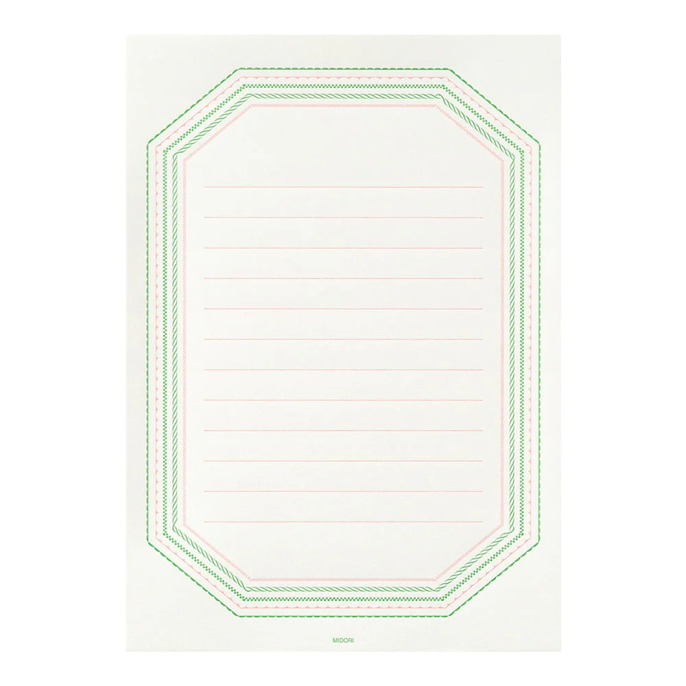 Briefpapier - rosa grün - Letterpress - Image 3