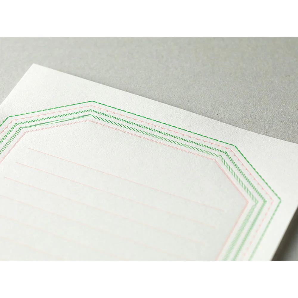 Briefpapier - rosa grün - Letterpress - Image 5