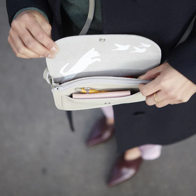 Cat Chase kleine Ledertasche puderrosa - Image 4