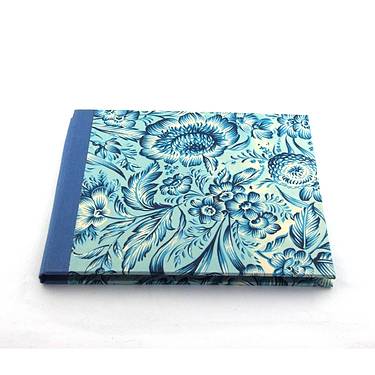 CD / DVD Hülle indische Blumen blau