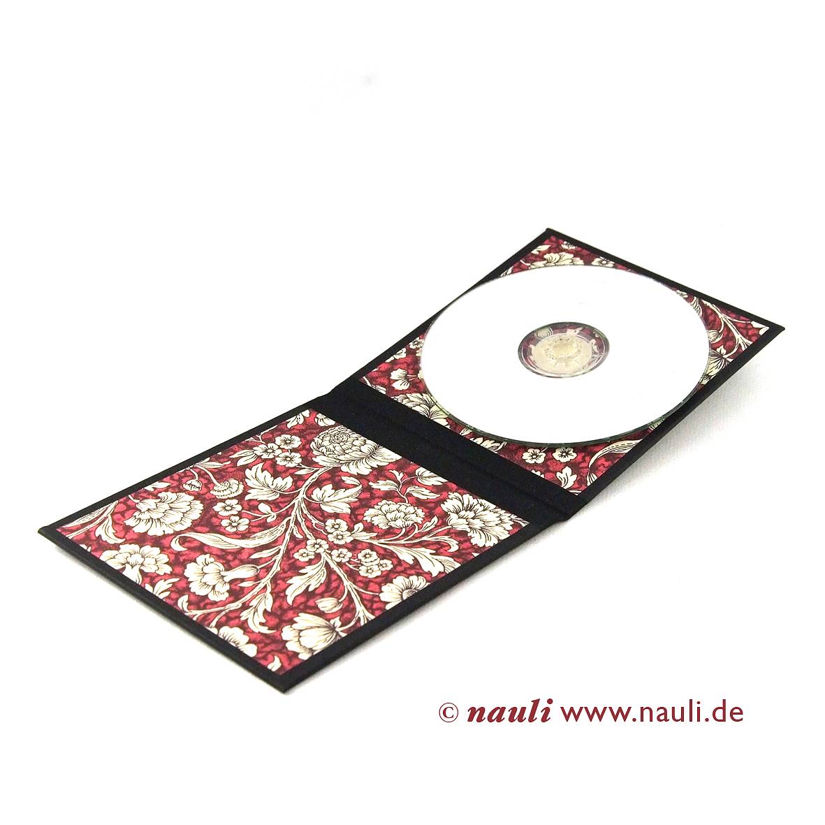 CD/DVD Hülle schwarz rot Renaissance Blumen - Image 2