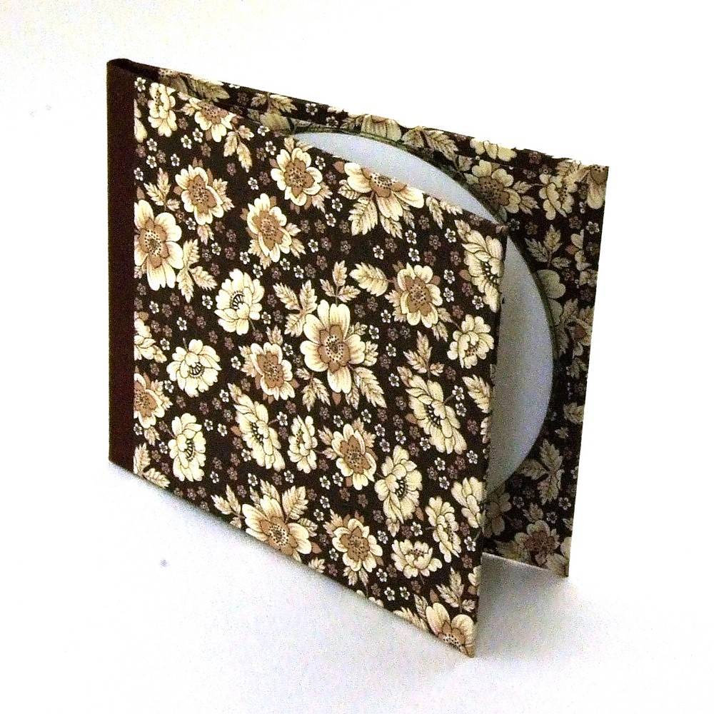 CD Hülle englische Blumen braun