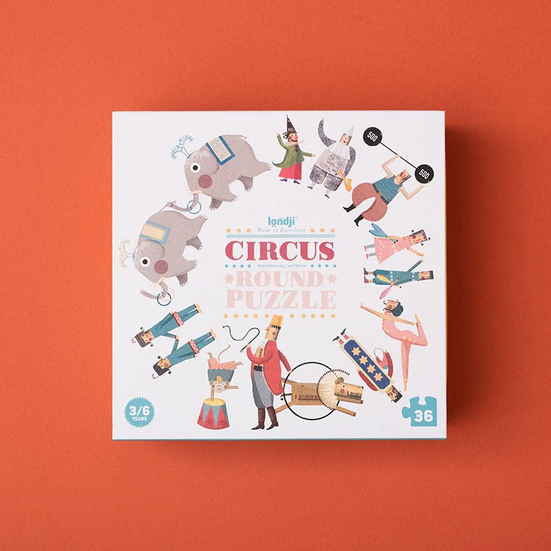 Circus - rundes Puzzle mit 36 Teilen