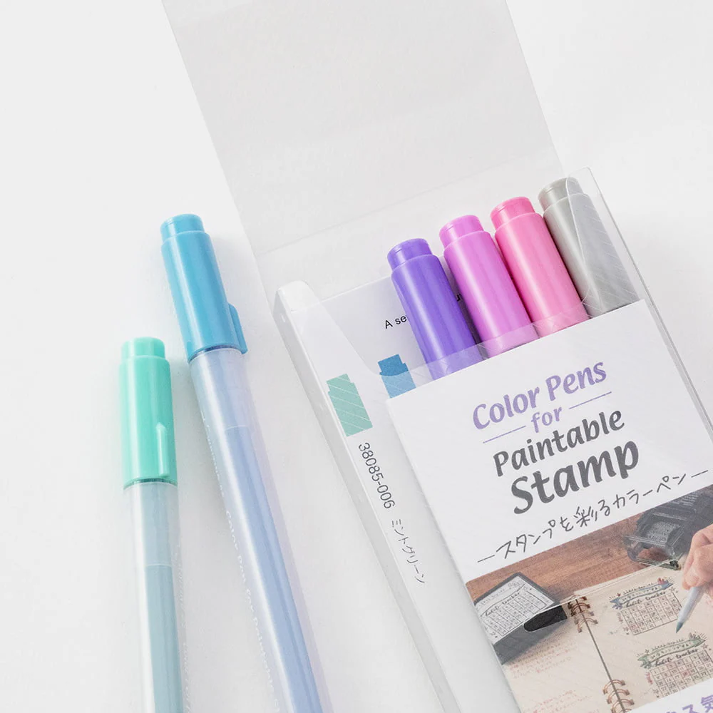 Filzstift - Set für paintable Stamps -  6 Colors "Relax"