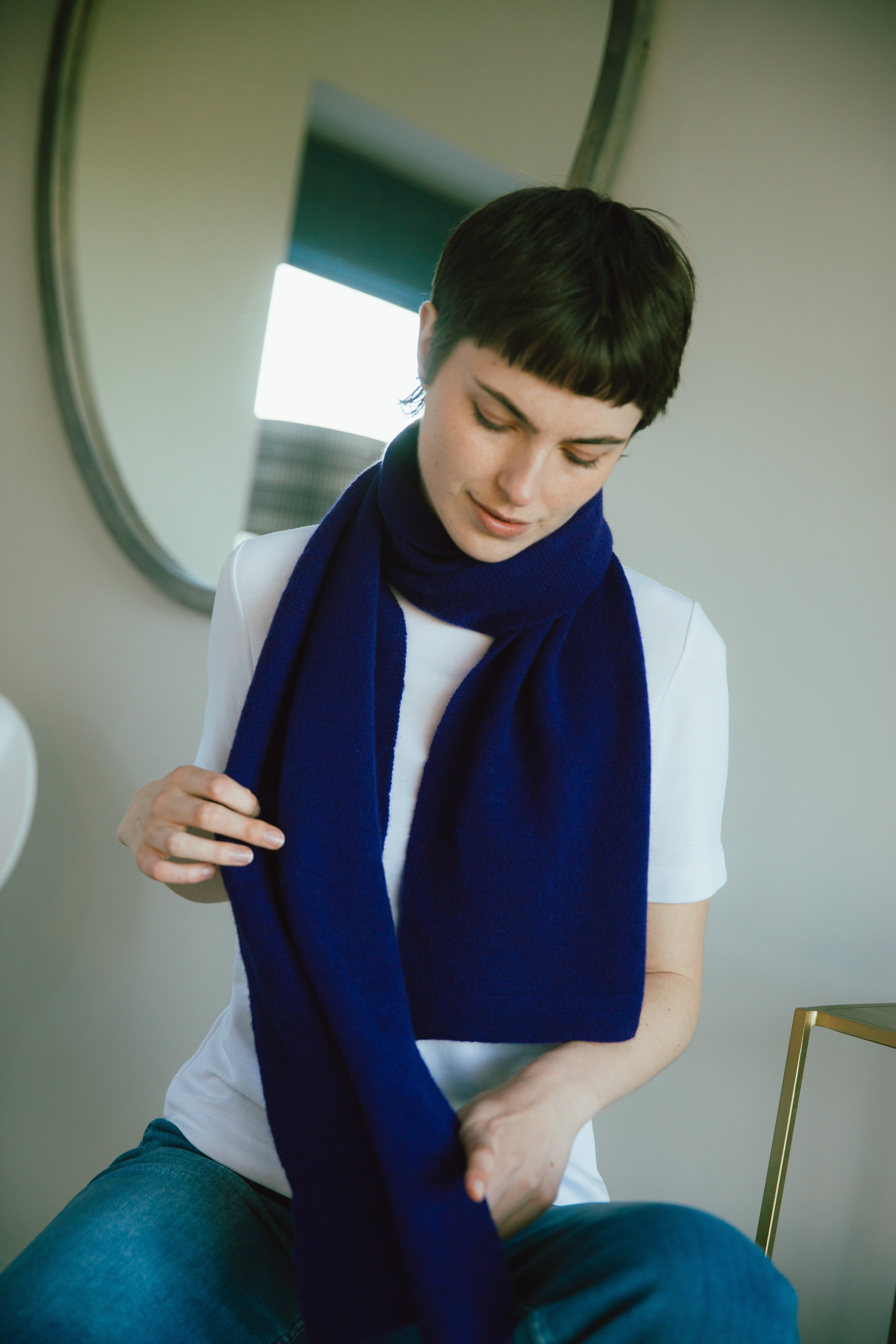 Schal aus Merinowolle | lilablau | Corry Scarf Nightfall