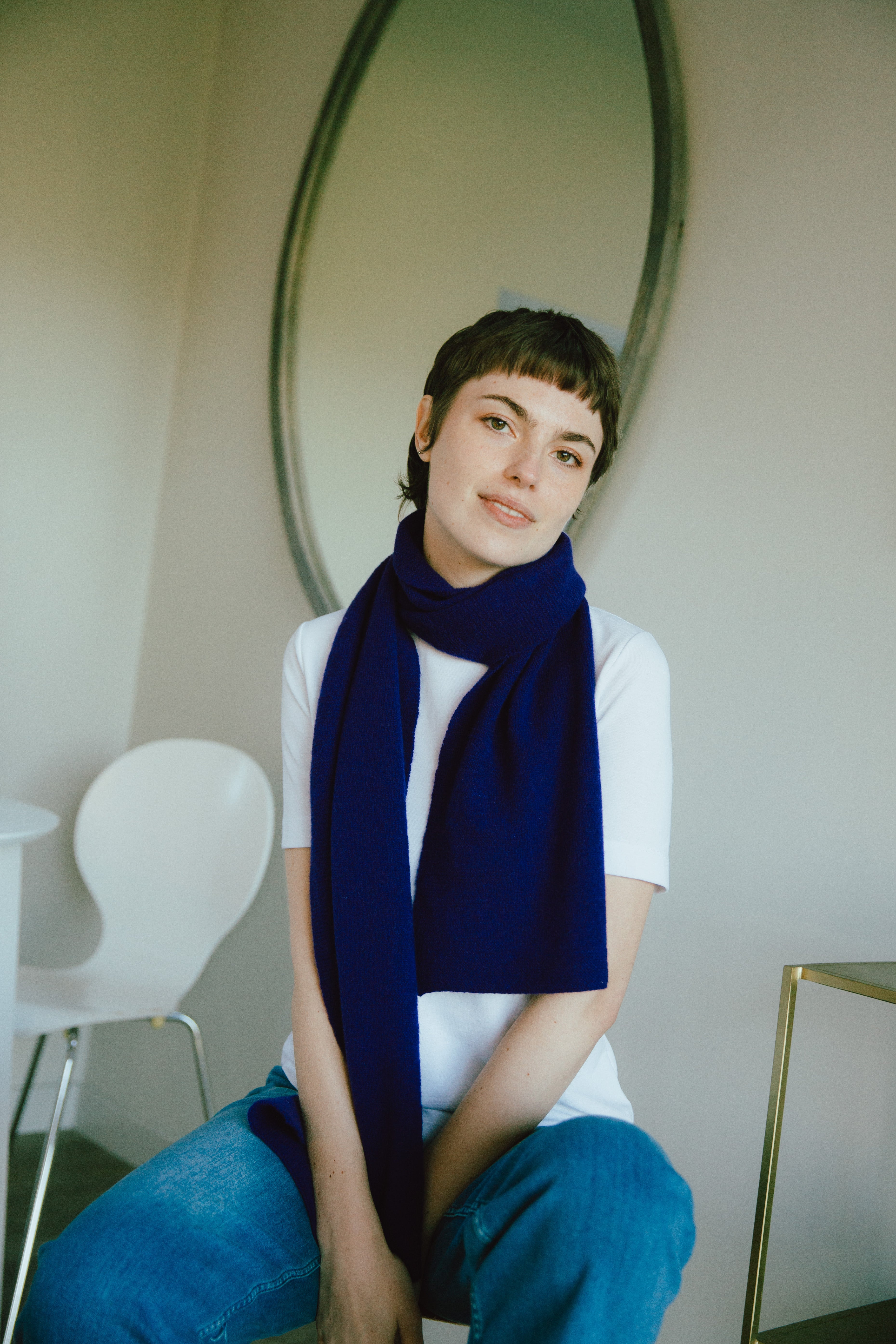 Schal aus Merinowolle | lilablau | Corry Scarf Nightfall - Image 5