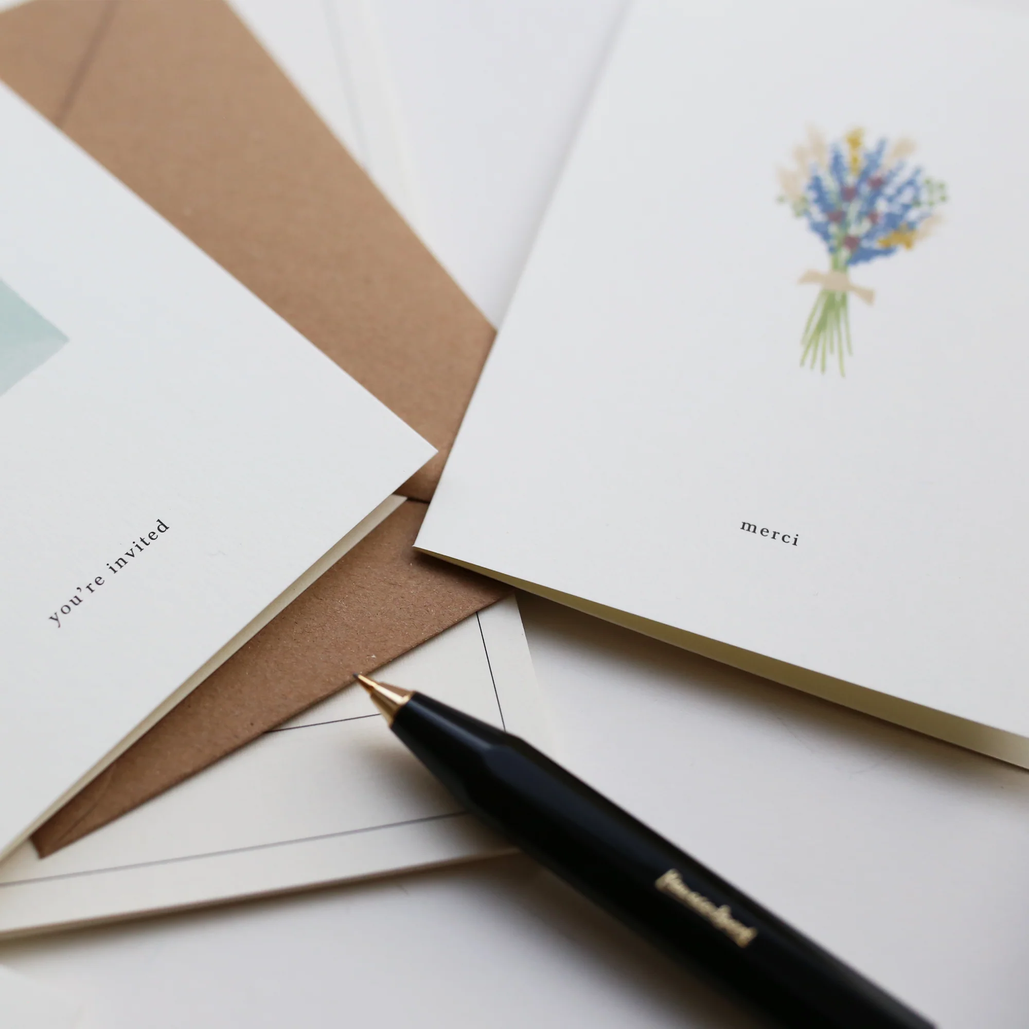 Dankeskarte - Merci mit Blumenstrauß - Image 5