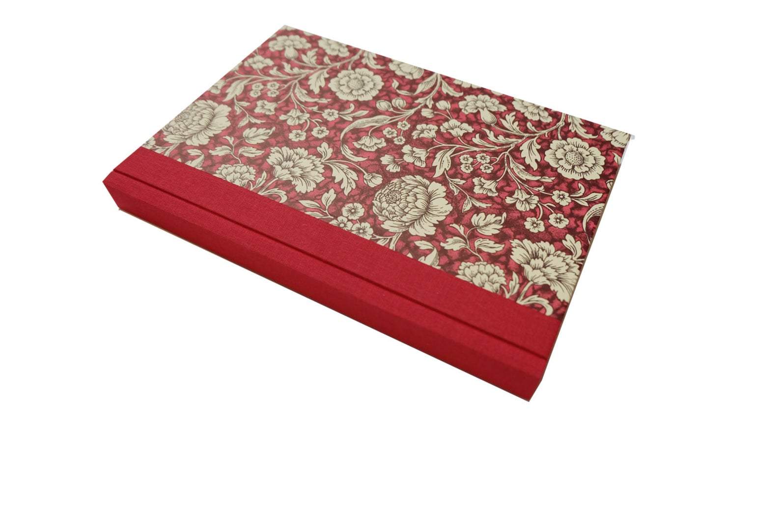 DIN A5 Adressbuch Renaissanceblumen rot