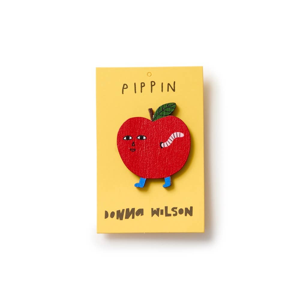 Pin Badge aus Holz | Apfel