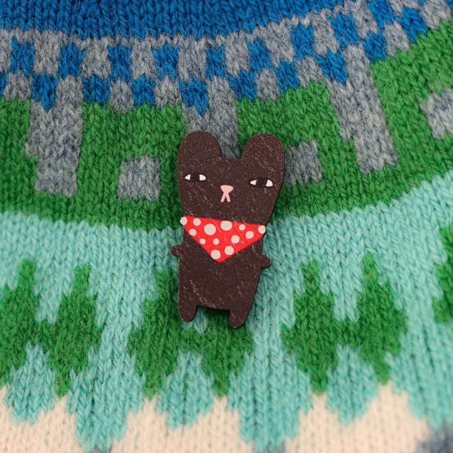 Pin Badge aus Holz | Bär - Image 2