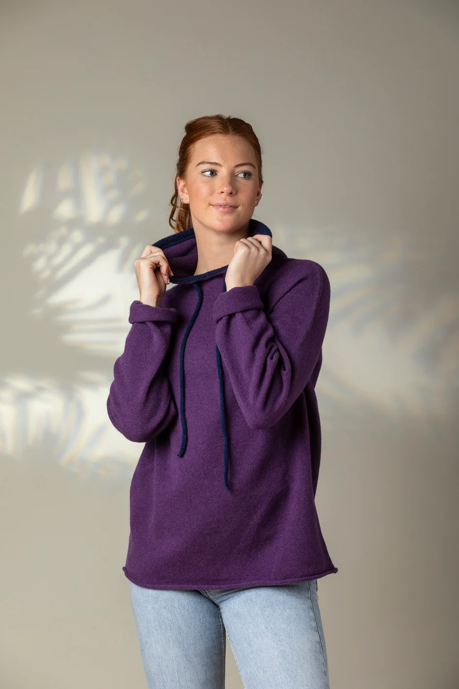 Corry Hoody Sweater Aubergine - Image 15