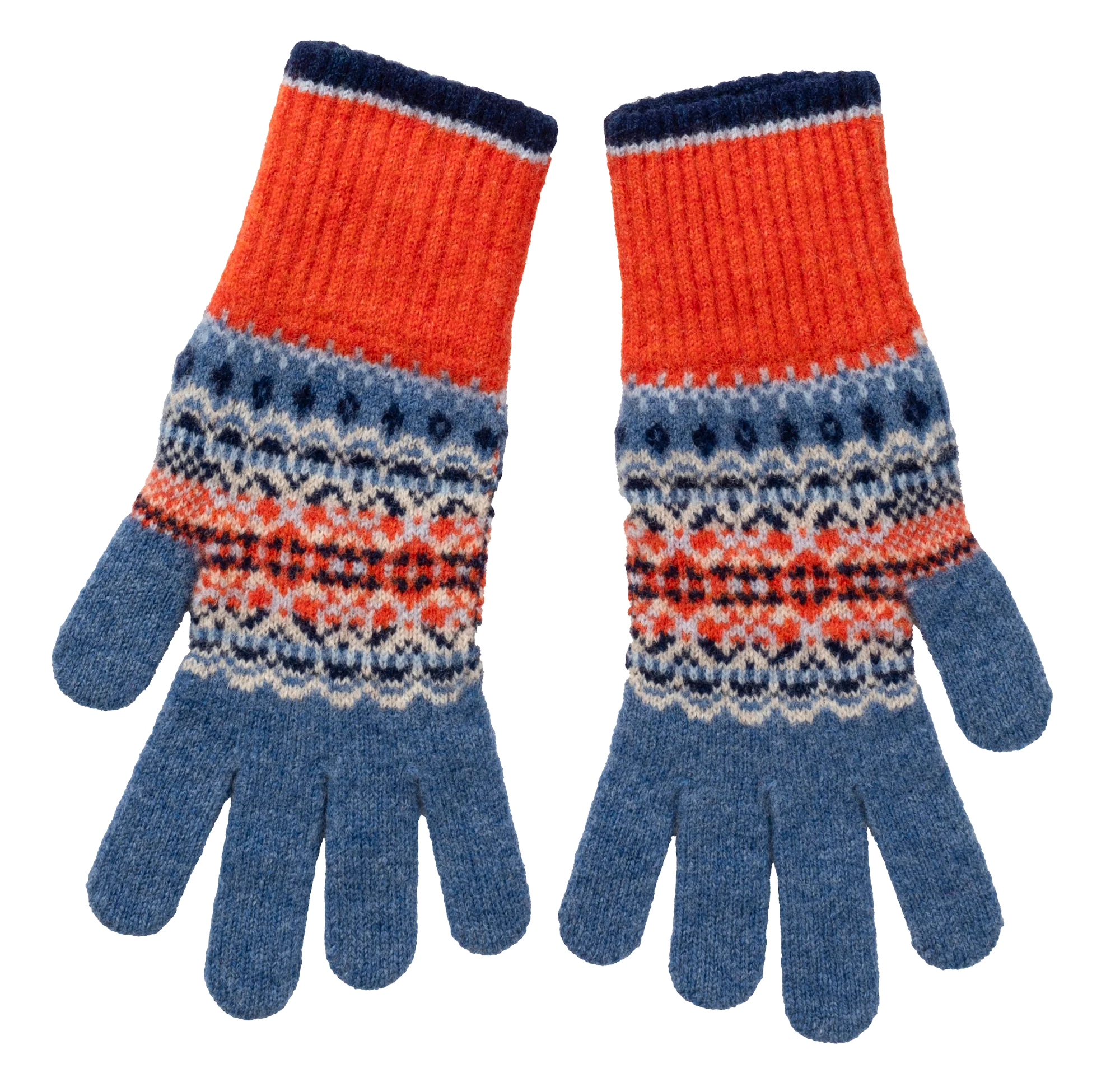 Fingerhandschuhe | blau rot | Alloa Gloves Blue-Bella