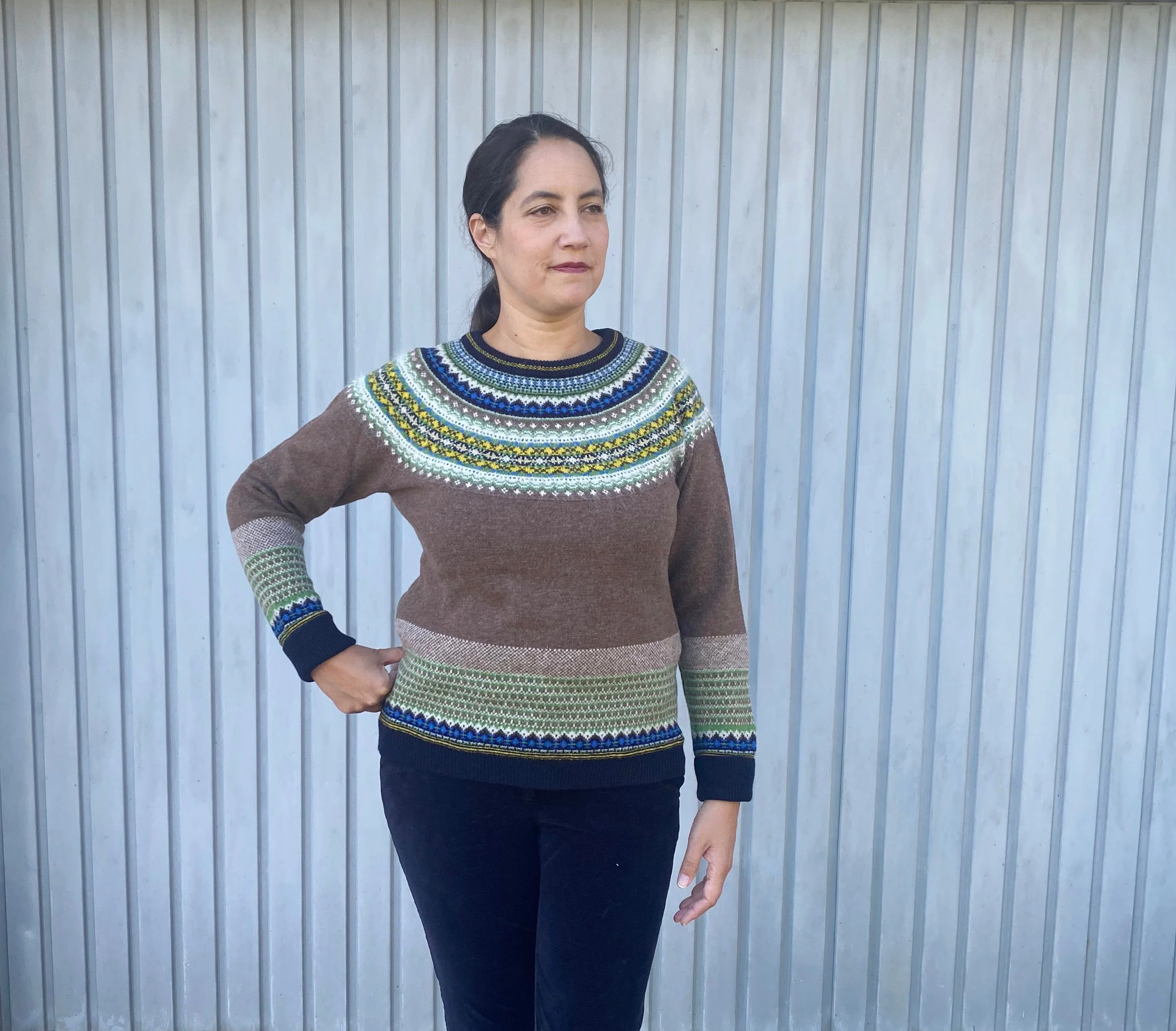 Pullover aus reiner Wolle - Alpine Harris Brown - Image 3