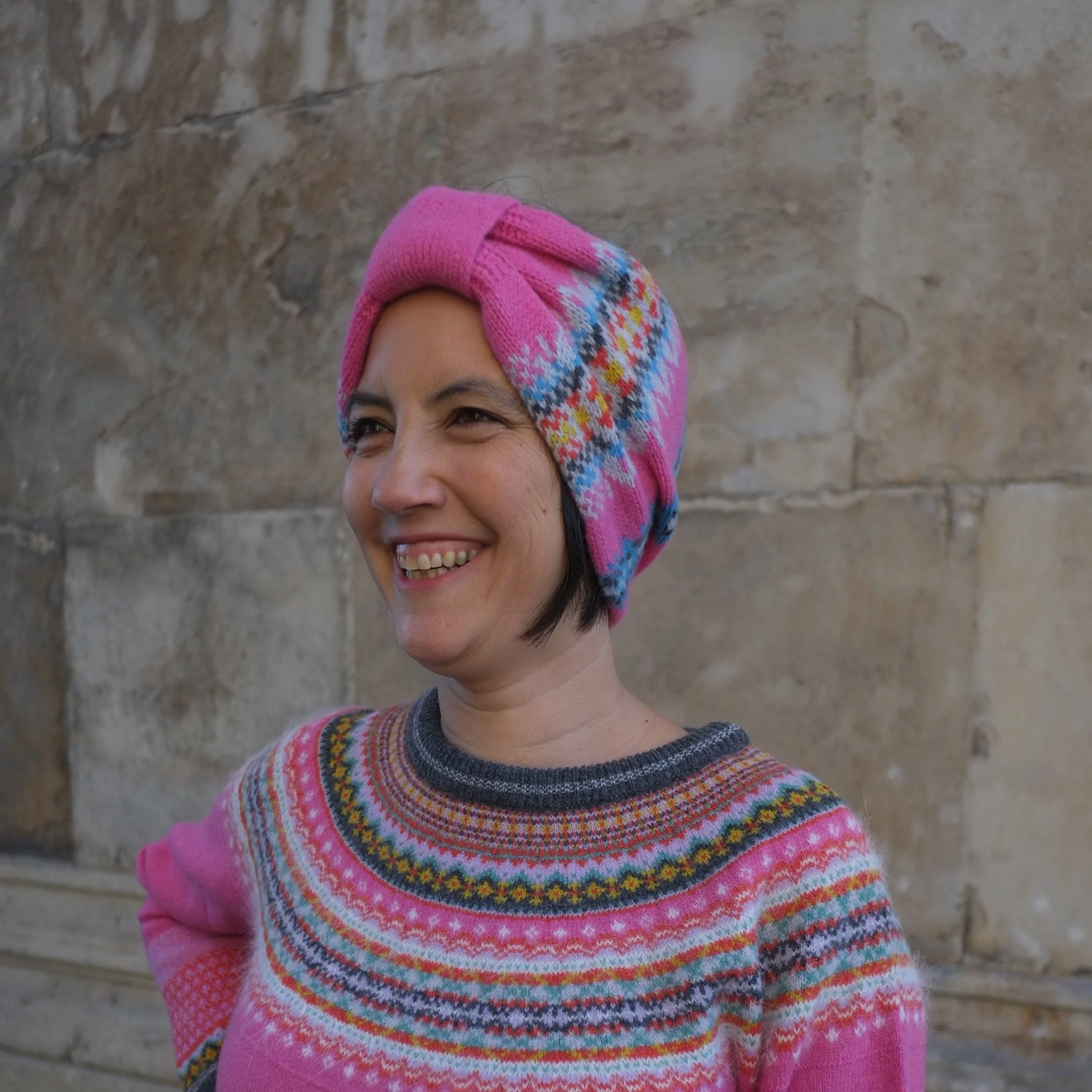 Stirnband aus Lammwolle | pink | Alloa Turban Hat Fiesta Dean
