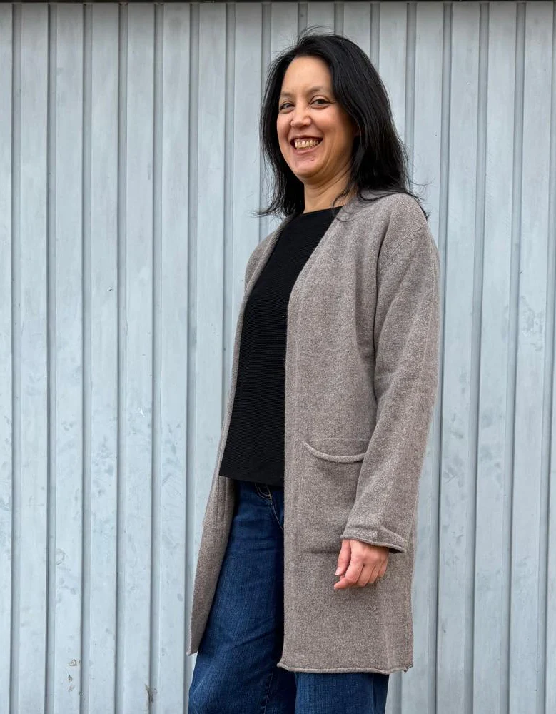 Strickmantel Corry Long Cardigan Vole - Image 2