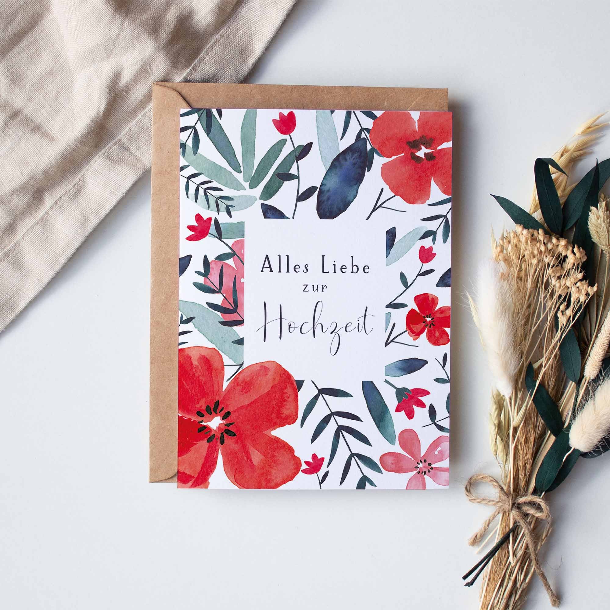 Hochzeitskarte Wilde Mohnblumen - Image 2