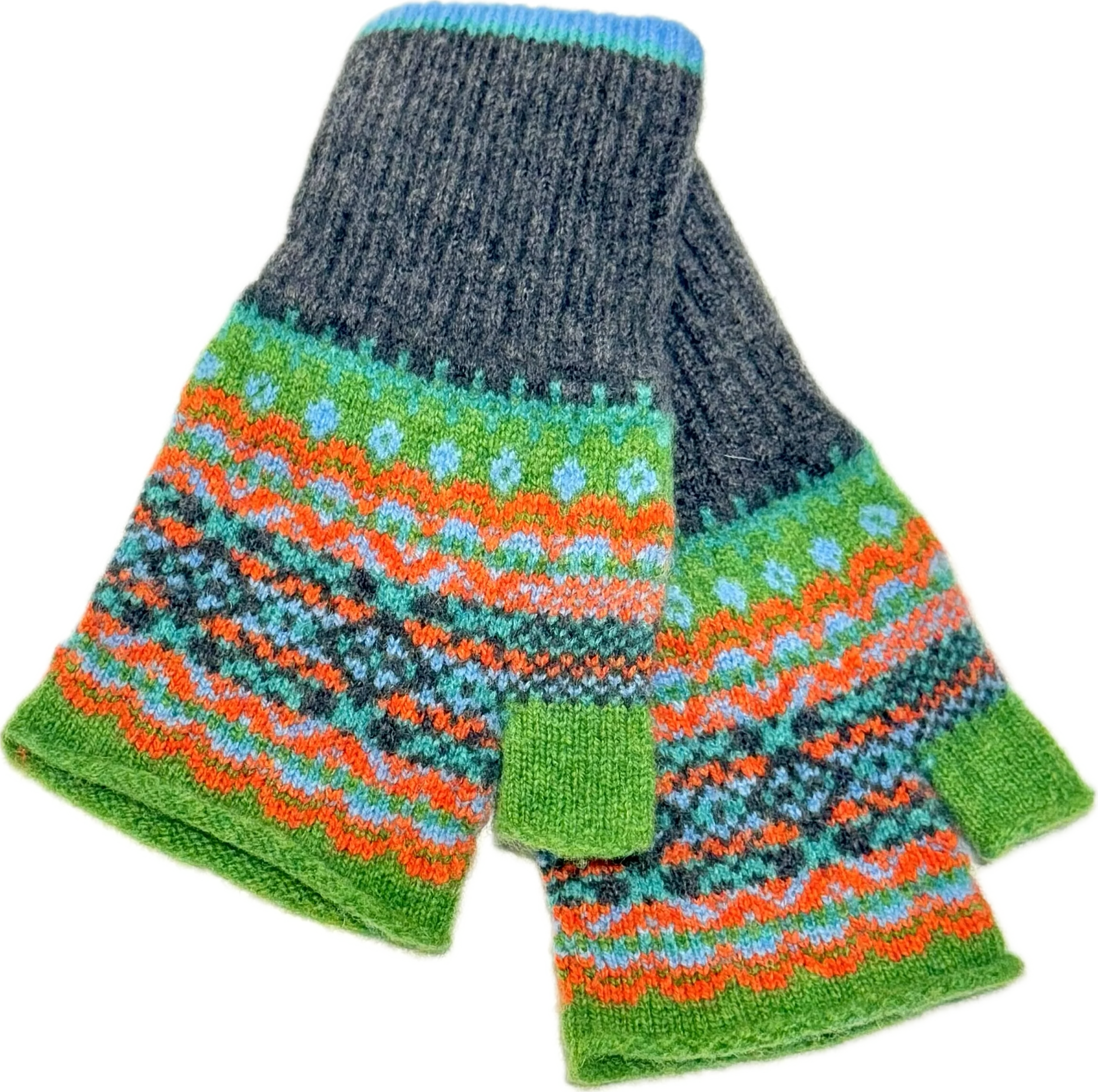 Fingerlose Handschuhe | grün orange | Alloa Open Mitt Paradise