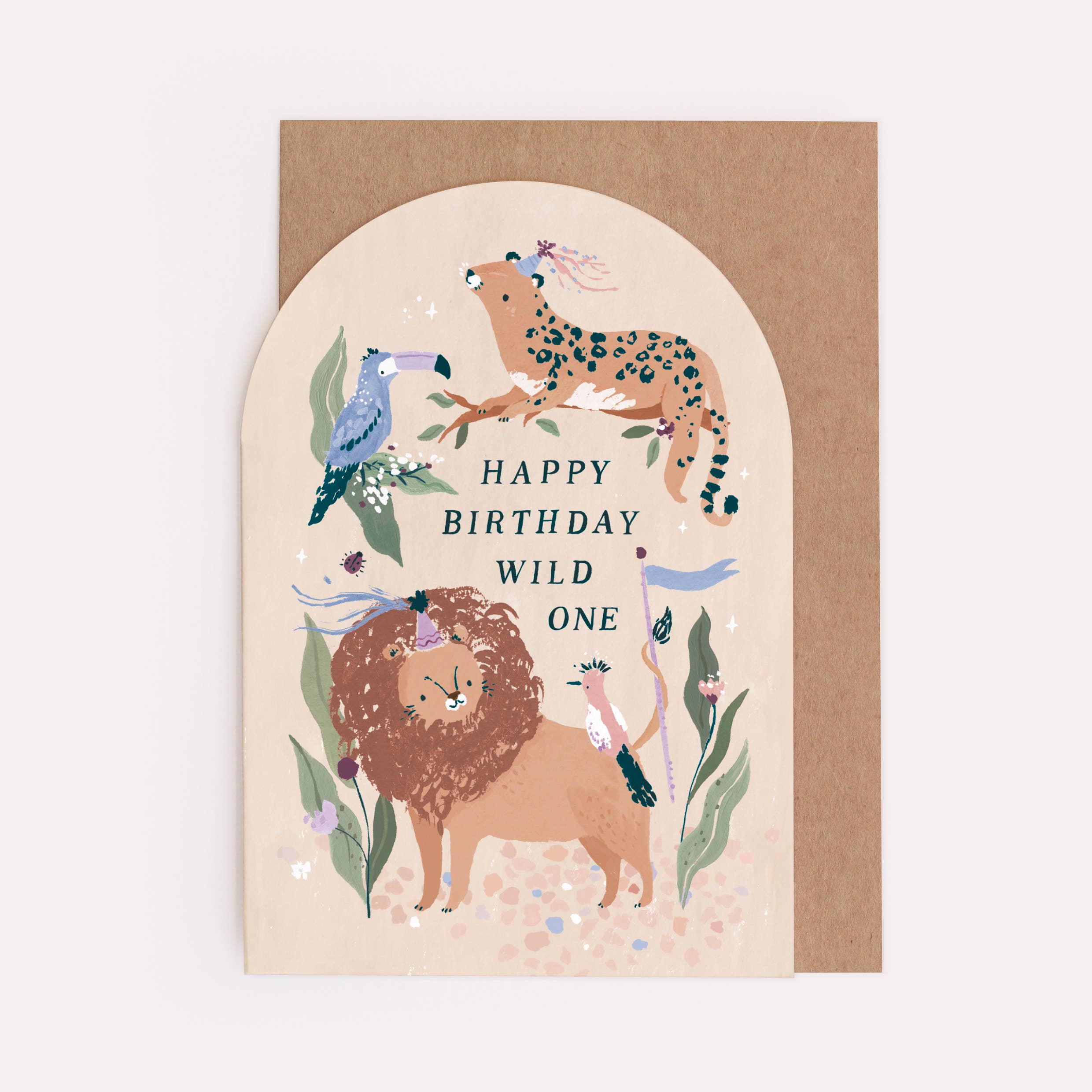 Geburtstagskarte mit Löwe, Leopard und Tukan - Image 3