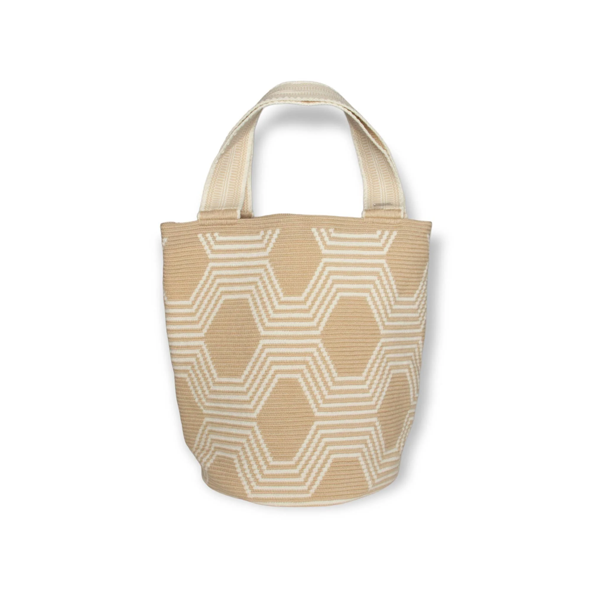 Geometric tote bag | Oat