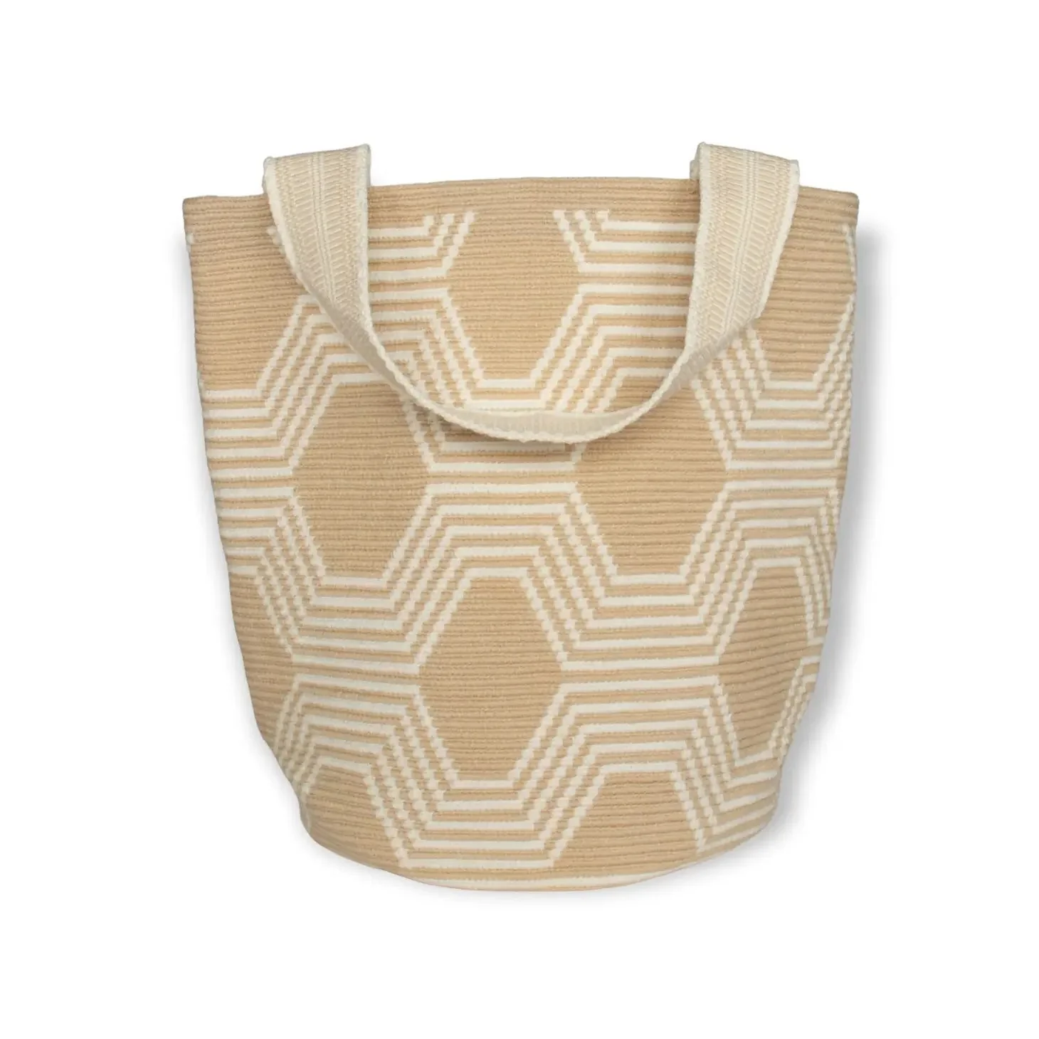 Geometric tote bag | Oat - Image 3