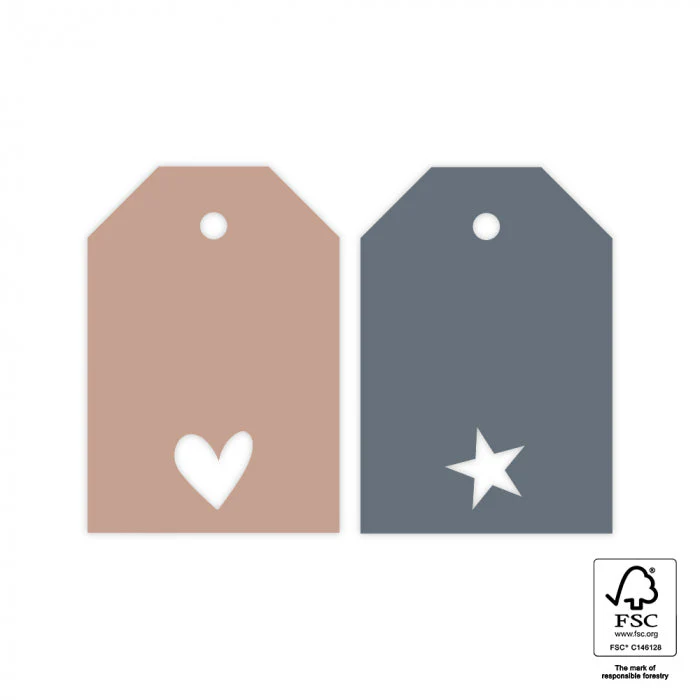 Geschenkanhänger Herz & Stern II
