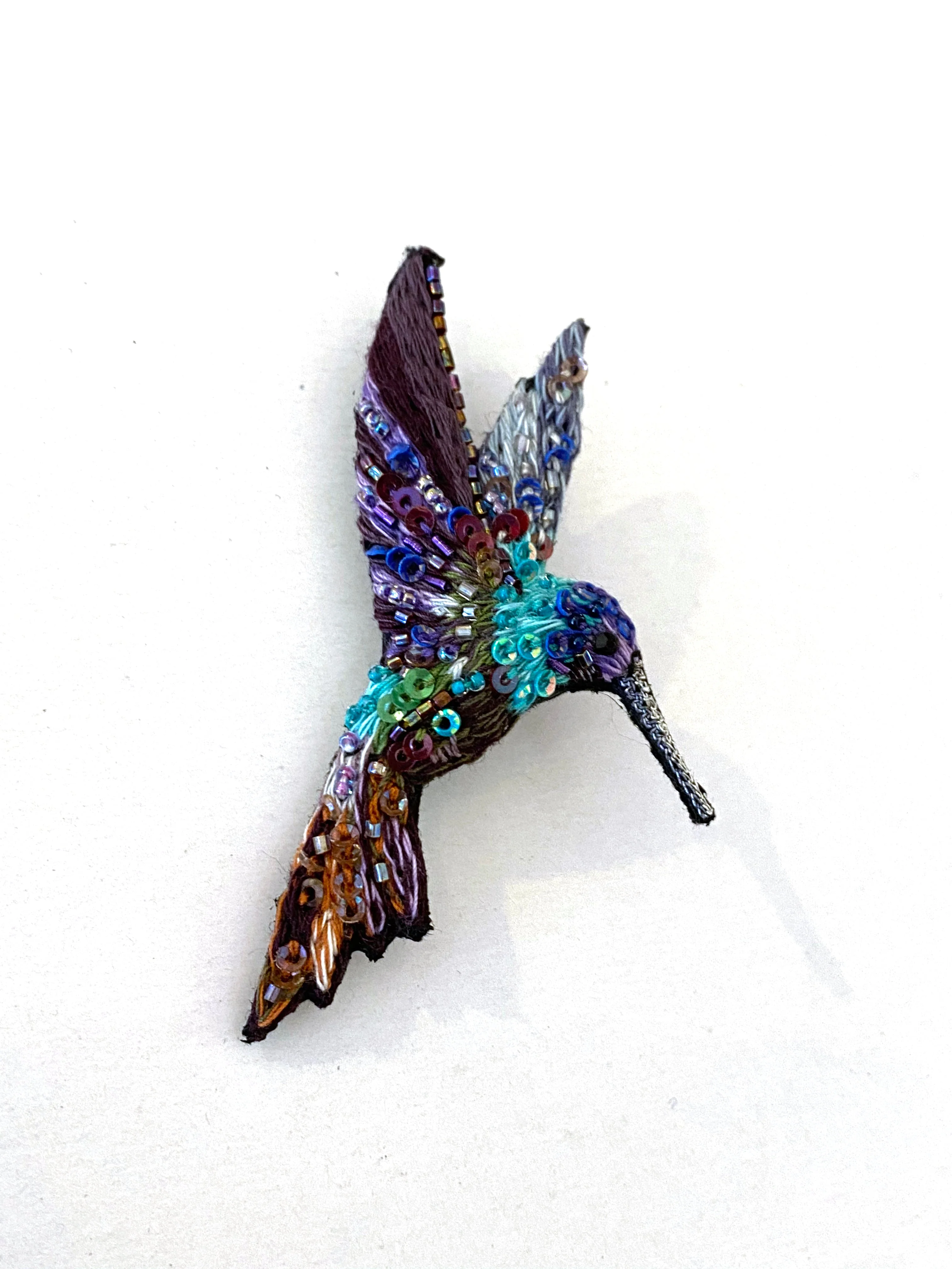 gestickte Brosche - Kolibri - Image 2