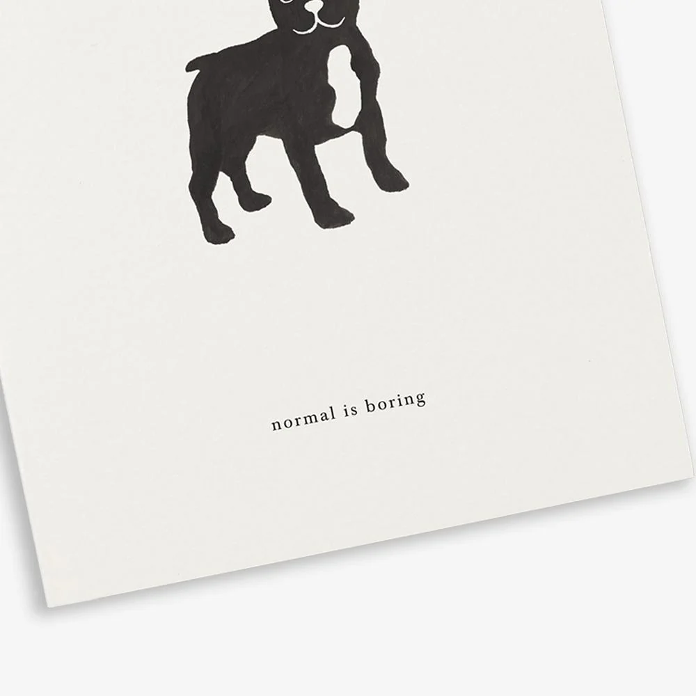 Grußkarte - Frenchie - normal is boring - Image 2