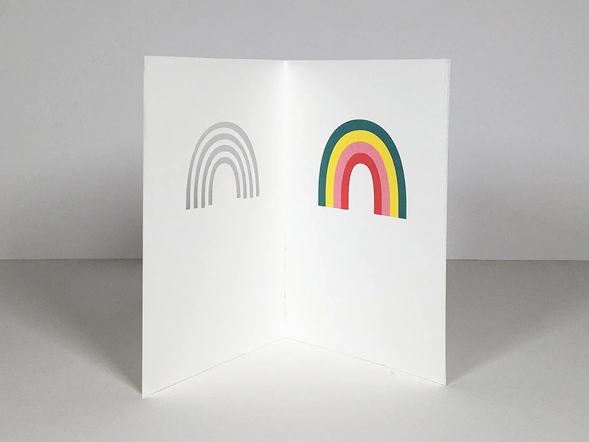 Grußkarte Regenbogen -  Cut-out Karte - Image 2