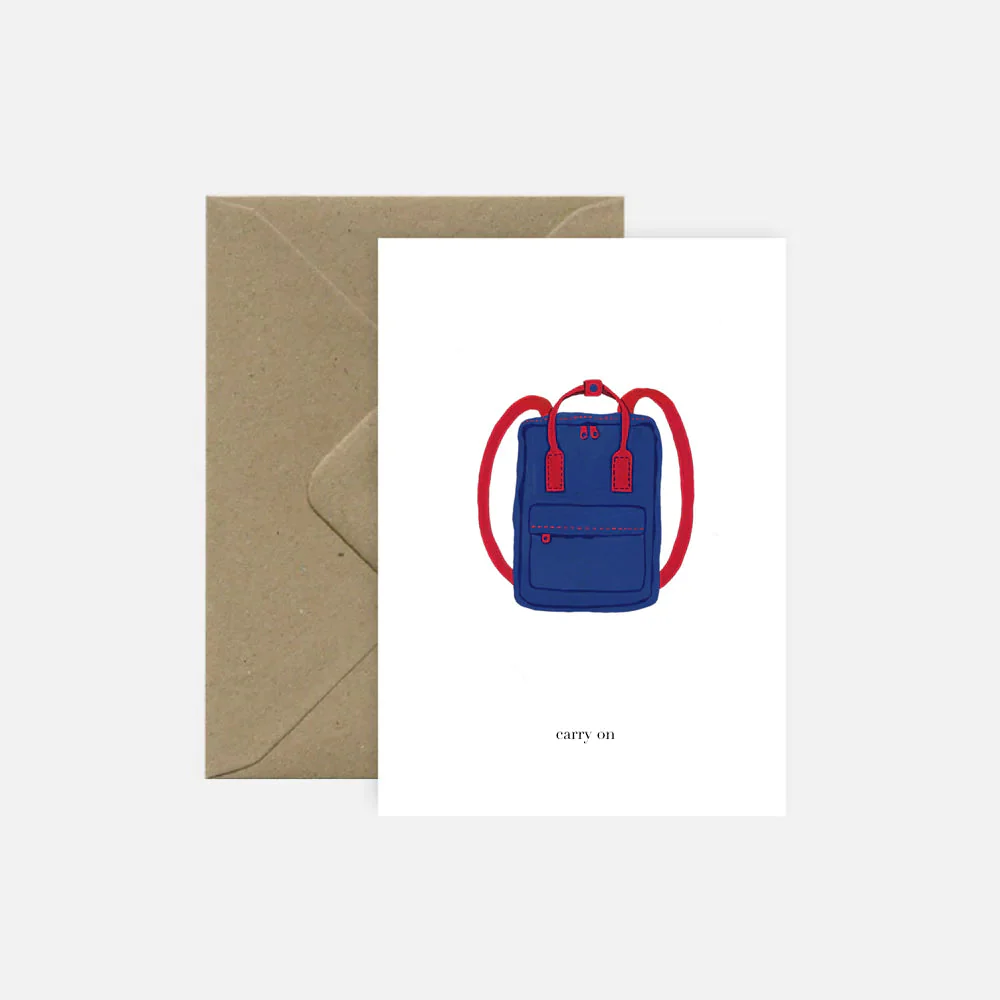Grußkarte - Rucksack - Carry On!