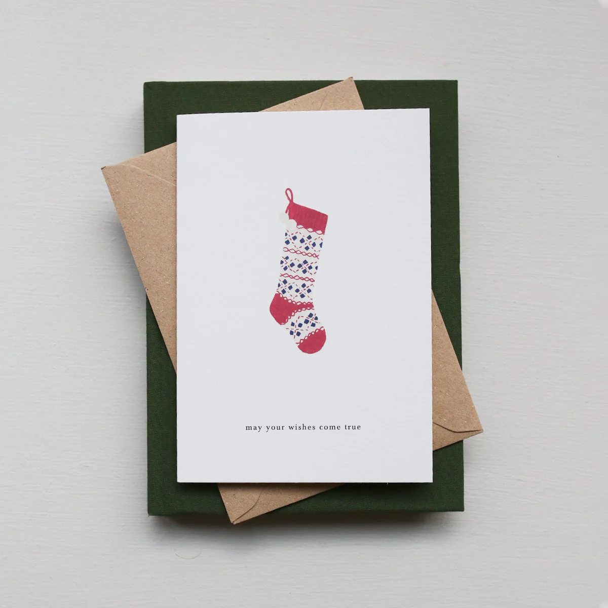 Grußkarte - Weihnachtsstrumpf - Christmas Stocking