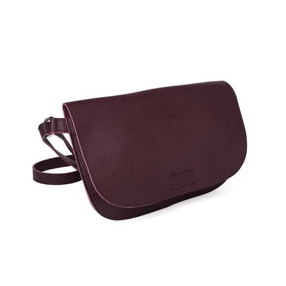 Handtasche aus Leder Aubergine  - Lazy Boy - Image 3