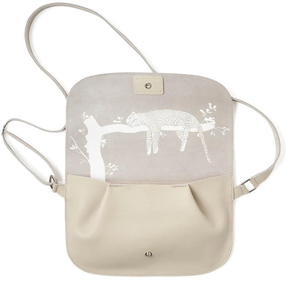 Handtasche aus Leder - Lazy Boy - Zement - Image 2