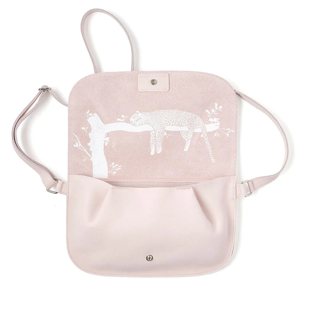 Handtasche aus Leder - Lazy Boy - puderrosa - Image 3