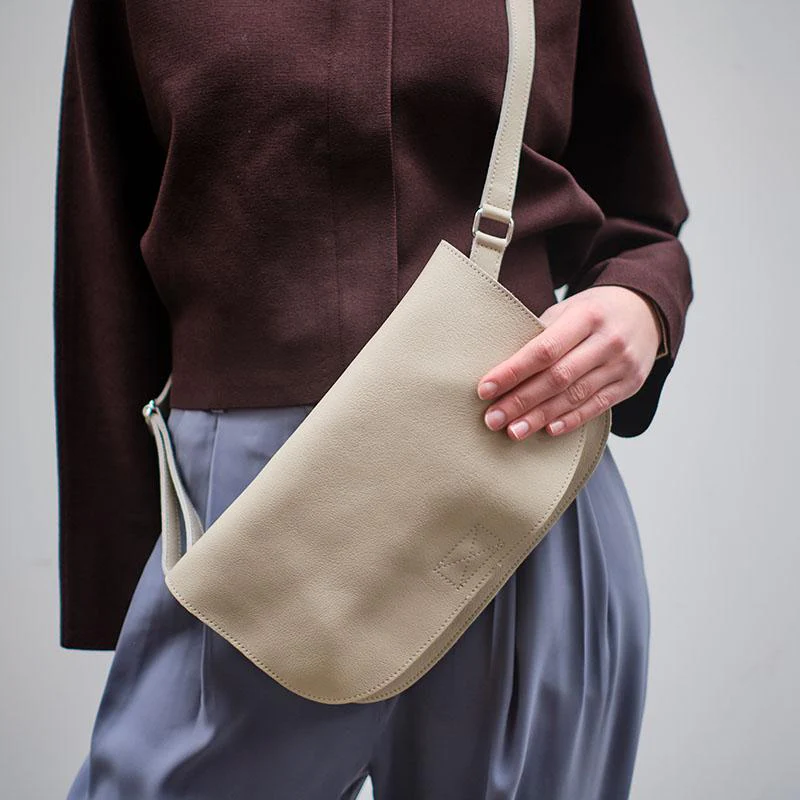 Handtasche aus Leder - Lazy Boy - puderrosa - Image 4