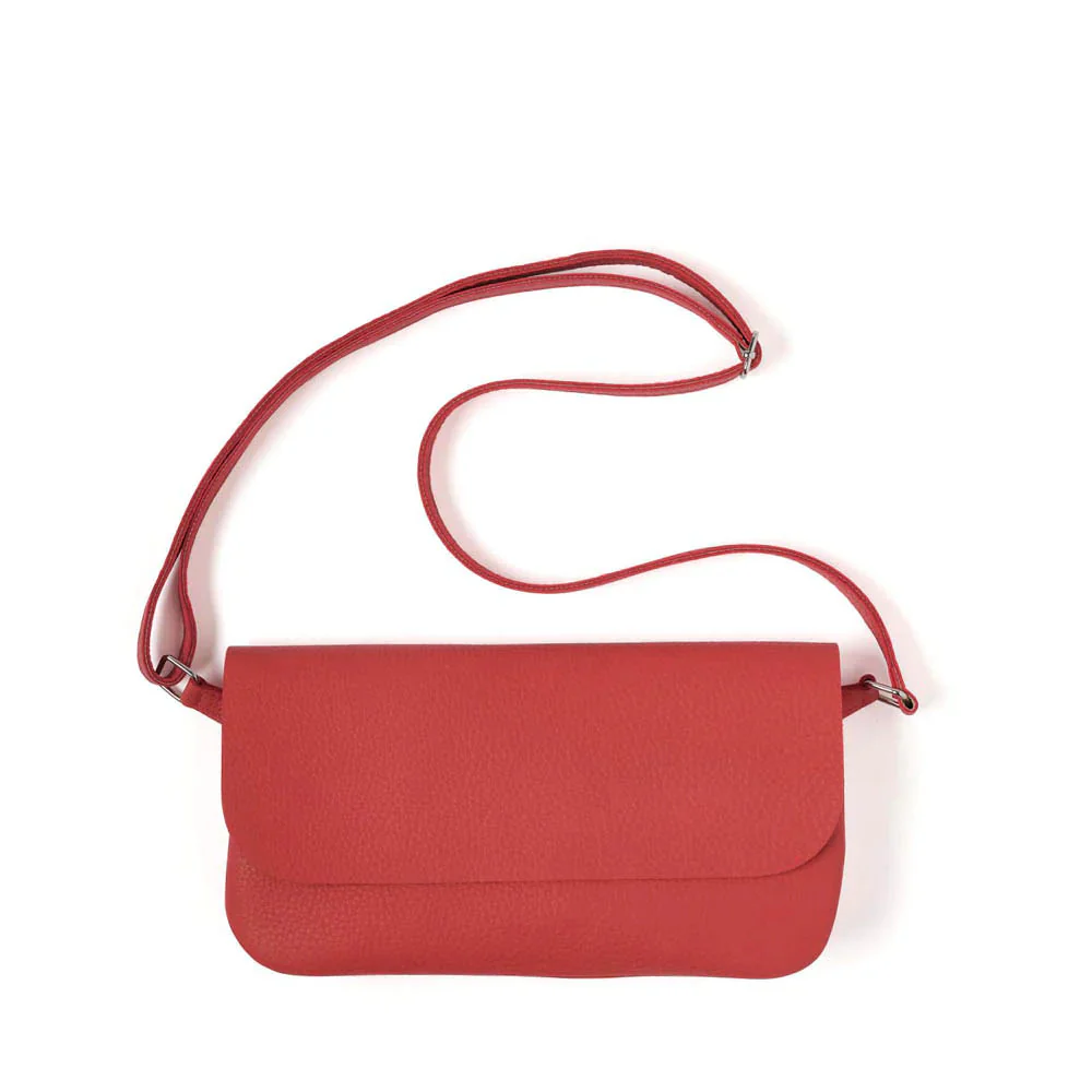 Ledertasche Double Up Coral Rot – Keecie - Image 3