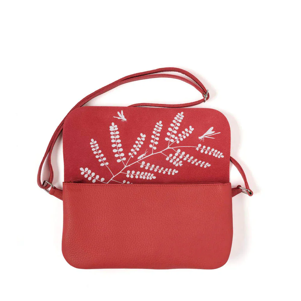 Ledertasche Double Up Coral Rot – Keecie - Image 5