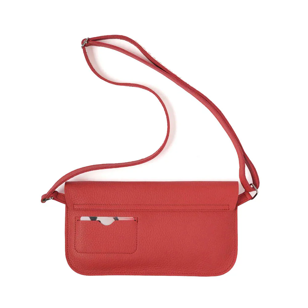 Ledertasche Double Up Coral Rot – Keecie - Image 7