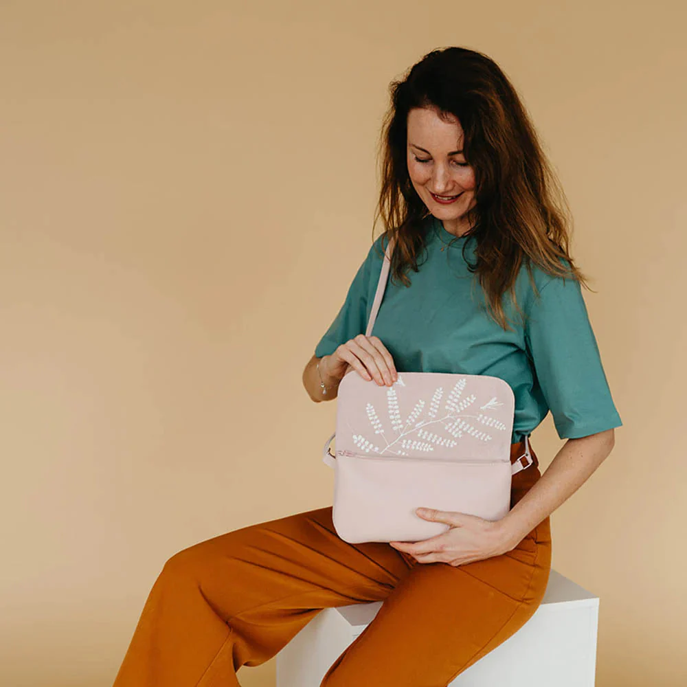 Ledertasche Double Up Powder Pink – Keecie - Image 6