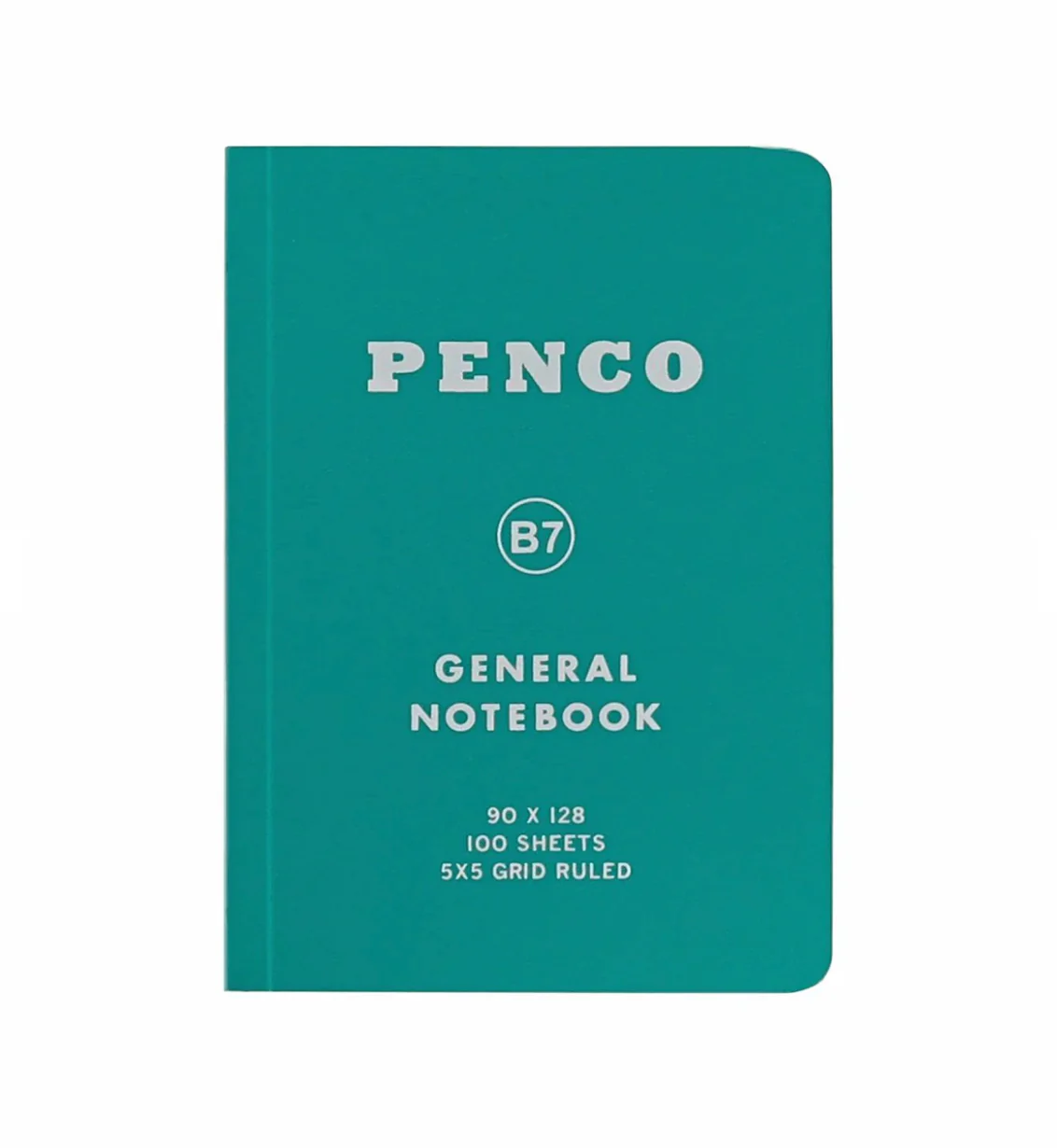 Soft PP Notebook B7 Green - türkis - grid | kariertes Notizbuch